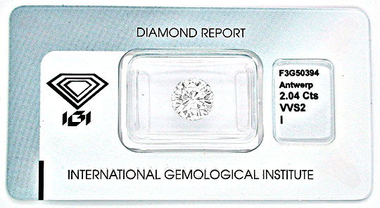 Foto 1 - 2,047 IGI Zertifikat Zweikaräter Super Qualität Diamond, D5454