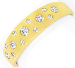 Foto 1 - Brillant Bandring mit 13 Diamanten in Gelbgold, S6836